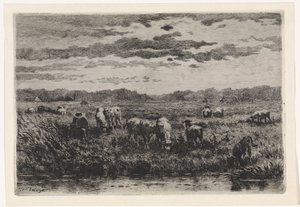 羊のいる風景 作： Johannes Martinus Vrolijk