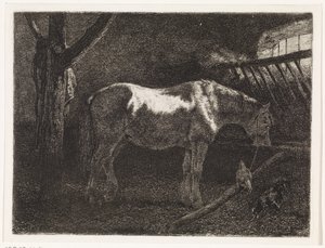 厩舎の馬 作： Johannes Martinus Vrolijk