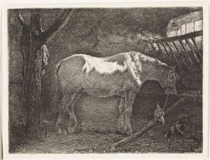 厩舎の馬 作： Johannes Martinus Vrolijk