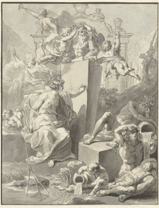 W. van der Hoeven によるタイトル ページのデザイン、Westermeer、1721 年 作： Jan Wandelaar