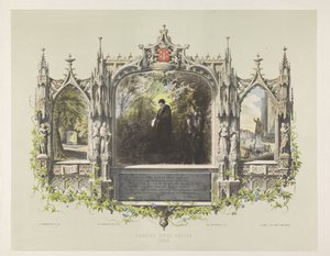 ローレンス・コスターの記念プレート、1856 年、ハールレムでの彫像除幕式の祝祭で ローレン・ヤンス。 コスター 1423 (オブジェクトのタイトル)