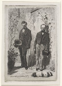 Frederik Hendrik Weissenbruch との自画像 作： Jan Weissenbruch