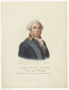 フランス王ルイ18世の肖像 作： Jan Willem Caspari