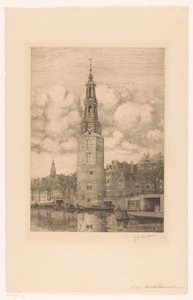 Montelbaanstoren (オブジェクトのタイトル) 作： Jan Willem Lindeman (signed by artist)