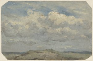 海を背景にした砂丘の頂上 作： Jan Willem van Borselen