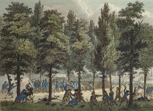 シャンゼリゼのマルセイユ、1792年6月30日、レイニエヴィンケレス（1741-1816）とダニエルフライデー（1765-1822）によって彫刻