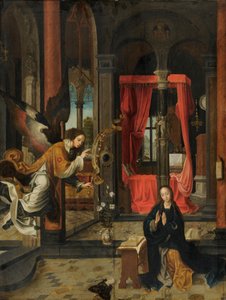 受胎告知、1520-30 作： Jan de Beer