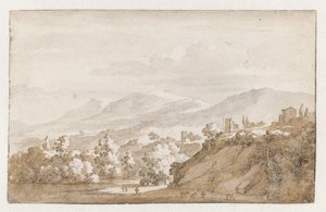 イタリアの山岳風景 作： Jan de Bisschop