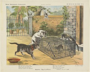 ねずみとねこ（題名） 新しいオランダの子供の版画 (オブジェクトのシリーズ タイトル) ファンケの版画（オブジェクトのシリーズタイトル） 作： Jan de Haan