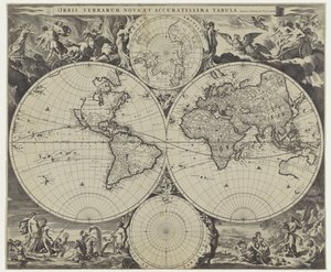 ヴェレルトカート 新しい正確な世界地図 (オブジェクトのタイトル) 作： Jan de Visscher
