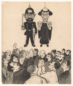 人形としての警官と牧師 作： Jan de Waardt