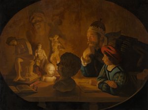 描画レッスン、1634 作： Jan ter Borch or Terborch