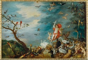 空気 - 1607年にミラノのフェデリコ・ボッロメオ枢機卿が注文した、四大元素を示す4枚の絵画のうちの1枚。