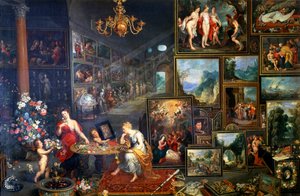 視力と嗅覚の寓意、c1590-1625 作： Jan the Elder Brueghel