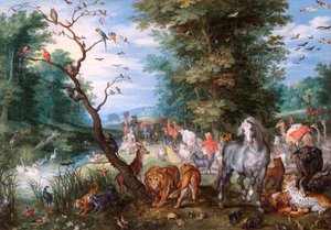 箱舟に入る 作： Jan the Elder Brueghel