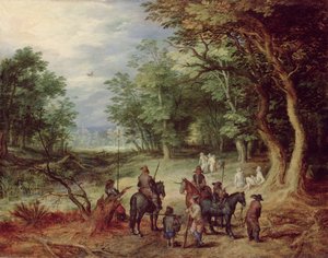 クリアリングのフィールドキャンプ、1607年 作： Jan the Elder Brueghel