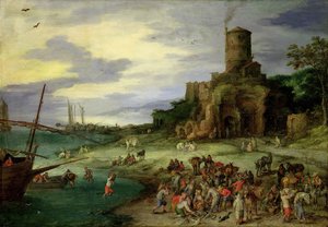 海岸の漁師 作： Jan the Elder Brueghel