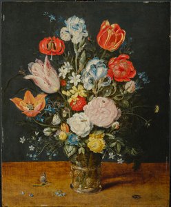 ガラス製ビーカーの花、1608年以降 作： Jan the Elder Brueghel