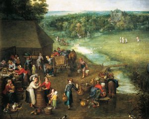 田園生活, 詳細（絵画） 作： Jan the Elder Brueghel