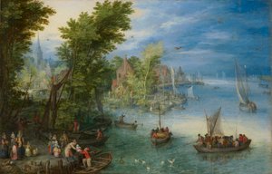 川の風景 作： Jan the Elder Brueghel