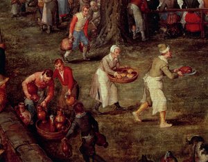 料理とワインを運ぶサーバー 作： Jan the Elder Brueghel