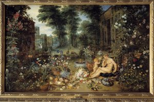 匂い。五感のアレゴリー ヤン・I・ブリューゲルの絵画 Dit De Velours (1568-1625) 作： Jan the Elder Brueghel