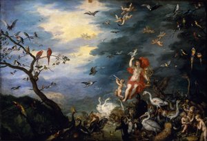 「要素のアレゴリー」シリーズからの空気のアレゴリー、1621 作： Jan the Elder Brueghel