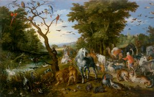 ノアの箱舟への動物の侵入 作： Jan the Elder Brueghel