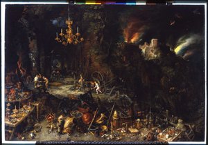 ブリューゲル ヤン1世（1568-1625）の「火」 1621年（油彩・キャンバス 作： Jan the Elder Brueghel