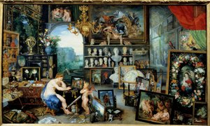 景色五感のアレゴリー ヤン・I・ブリューゲル Dit De Velours（1568-1625）の絵画 Ec.フラム 作： Jan the Elder Brueghel