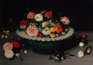 花の静物（パネルに油彩） 作： Jan the Younger Brueghel