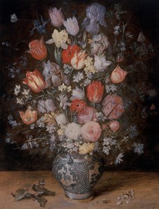 木桶の中の花の静物 作： Jan the Younger Brueghel