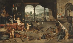 人類の虚栄、1631 作： Jan Brueghel the Younger
