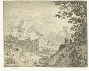 旅行者と川の風景 ラインの風景（連載タイトル） 作： Jan van Aken
