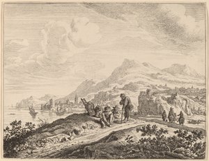 ライン川の眺め 作： Jan van Aken after Herman Saftleven