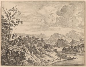 ライン川の眺め 作： Jan van Aken after Herman Saftleven
