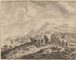 ライン川の眺め 作： Jan van Aken after Herman Saftleven