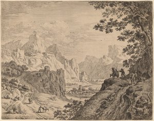 ライン川の眺め 作： Jan van Aken after Herman Saftleven