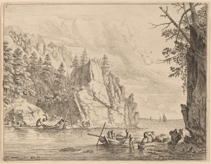 ライン川の眺め 作： Jan van Aken after Herman Saftleven