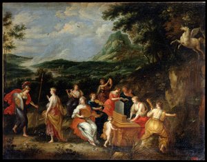 「パラス アテナとミューズ」、1630 年代。