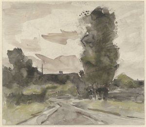 道路のある風景 作： Jan van Essen