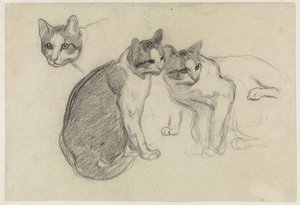 猫と一緒にお勉強シート 作： Jan van Essen
