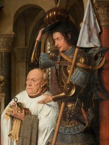 キャノン ヨリス ファン デル パエレと聖母子の詳細 作： Jan van Eyck