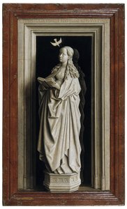 受胎告知ディプティク、右パネル、1434-1435 作： Jan van Eyck