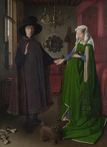アルノルフィーニの肖像画、1434 作： Jan van Eyck