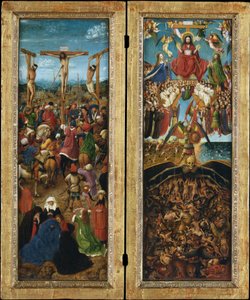 はりつけ;最後の判断、c.1440-41（木から移されたキャンバスに油彩） 作： Jan van Eyck