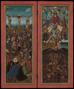 はりつけ、最後の審判、ca。 1440-41。 作： Jan van Eyck