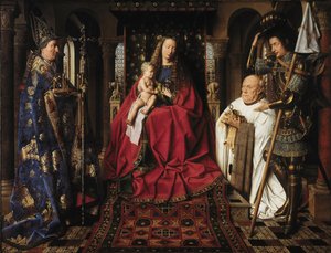 キヤノンファンデルパーレのマドンナ、1436年 作： Jan van Eyck