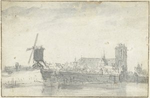 水上からのドルドレヒトの眺め 作： Jan van Goyen (possibly)