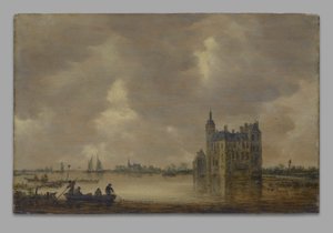川沿いの城 作： Jan van Goyen